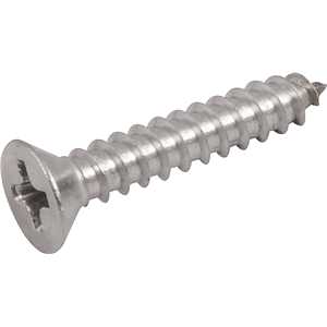 Parafuso autoatarraxante inox, 3,5 mm x 19,0 mm, cabeça chata, phillips, VONDER