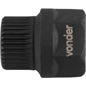 Soquete especial para polia de alternador, sextavado 22 mm x estriado 33 dentes, VONDER