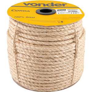Corda de sisal 12 mm x 110 m, 3 pernas, VONDER