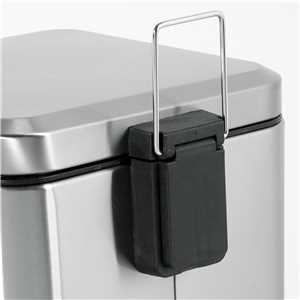 Lixeira retangular, 20 litros, inox, cinza, VONDER