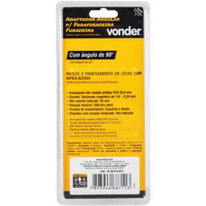 Adaptador angular para parafusadeira/furadeira, encaixe de 1/4", VONDER