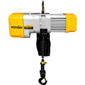 Talha elétrica, 1,0 tonelada (1,0 tf), elevação 3 m, 220 V~, VONDER