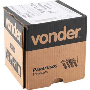Parafuso sextavado zincado 5/16" x 3/4", UNC, rosca total, VONDER