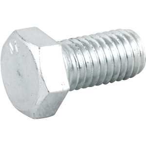 Parafuso sextavado zincado 1/2" x 1", UNC, rosca total, VONDER