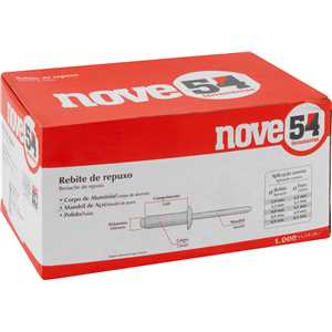 Rebite de repuxo 4,8 mm x 30,0 mm, caixa com 1.000 peças NOVE54