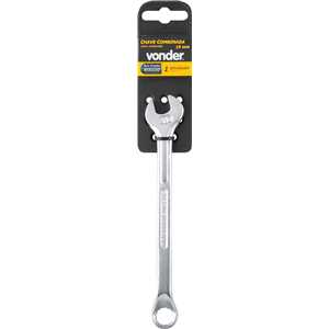 Chave combinada 10 mm, aço cromo vanádio, encartelada, VONDER