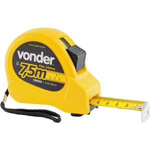 Trena curta de aço 7,5 m x 25 mm VONDER