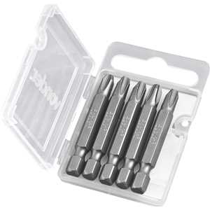 Bits/ponteira phillips com encaixe 1/4", nº 3 x 50 mm, com 5 peças, VONDER