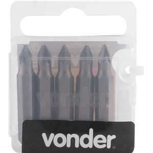 Jogo de bits ponteira pozidrive, com encaixe 1/4", nº 1 x 38 mm, VONDER