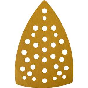 Lixa triangular com costado em papel com fibra de poliéster, 158 mm x 158 mm x 103 mm, grão 120, embalagem com 10 peças, VONDER