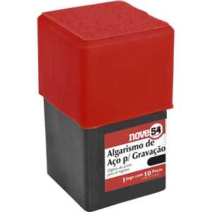 Algarismo de aço para gravação, 8 mm, NOVE54