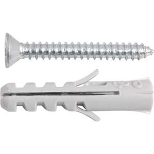 Parafuso autoatarraxante, 3,9 mm x 32,0 mm, cabeça chata, phillips, com bucha 6 mm, VONDER