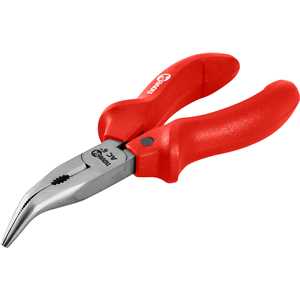 Alicate bico meia cana curvo 6", em aço carbono polido, NOVE54