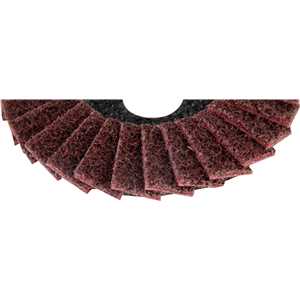 Flap-disc, disco de limpeza/acabamento, 4.1/2" - 115 mm, cônico, manta abrasiva, médio, VONDER