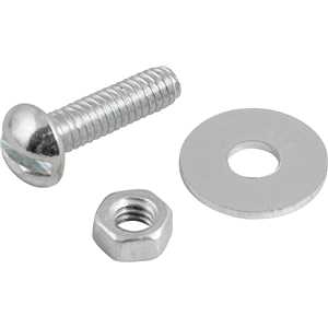Parafuso máquina cabeça redonda, 5/32" x 5/8" BSW, com porca e arruela lisa, VONDER