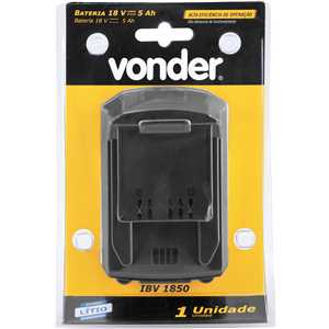 Bateria 18 V, íons de lítio, linha intercambiável, 5 Ah, IBV 1850, VONDER