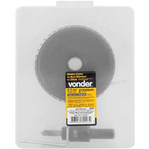 Serra copo de aço rápido, 75 mm, para inox, VONDER