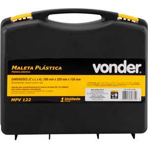Maleta plástica 290 mm x 150 mm x 330 mm, MPV 122, VONDER