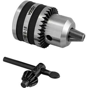 Mandril com chave, 1,0 mm - 16,0 mm, cone B18, VONDER
