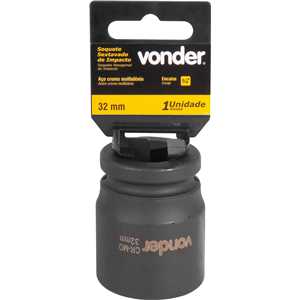Soquete sextavado de impacto, encaixe de 3/4" x 32,0 mm, VONDER