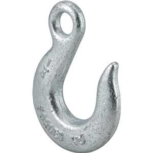 Gancho olhal em aço, 0,80 T - 1/4", sem trava, zincado, VONDER