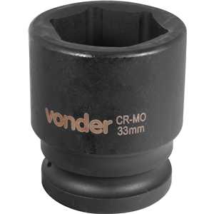 Soquete sextavado de impacto, encaixe de 3/4" x 33,0 mm, VONDER