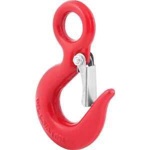 Gancho de aço com olhal, 0,75 toneladas, 1/4", com trava, VONDER