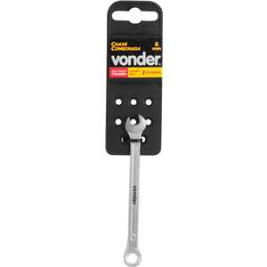 Chave combinada 6 mm, aço cromo vanádio, reta, VONDER