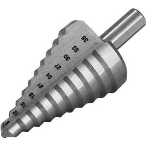 Broca de aço rápido, escalonada, 9 mm a 36 mm, VONDER