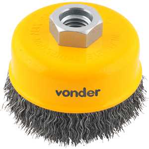 Escova tipo copo 3" ondulada, VONDER