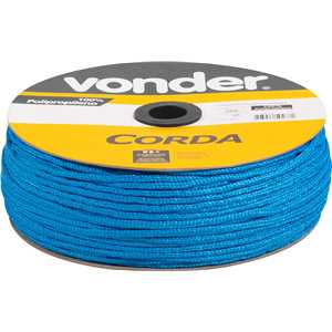 Corda multifilamento trançada 3,0 mm x 625 m, azul, em carretel, VONDER