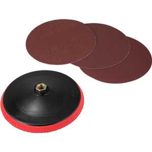 Jogo de discos para lixar e polir 7" e suporte com pluma (sistema fixa fácil), VONDER
