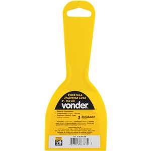 Espátula plástica lisa de 3", VONDER