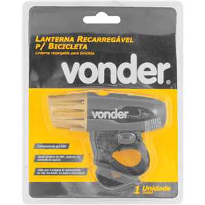 Lanterna dianteira para bicicleta, recarregável, VONDER