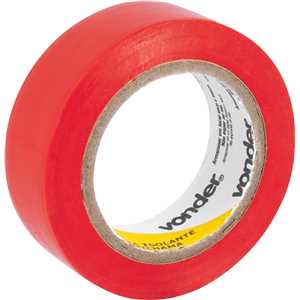 Fita isolante, 19 mm x 10 m, vermelha, VONDER