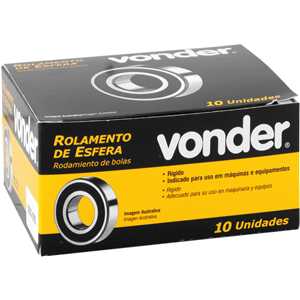 Rolamento rígido de esfera, 6201-2RS, VONDER