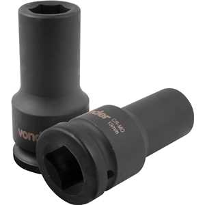 Soquete sextavado longo de impacto, 19 mm, encaixe de 3/4", VONDER