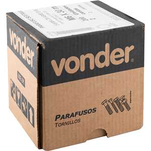 Parafuso sextavado zincado 6 mm x 30 mm, MA, rosca total, VONDER