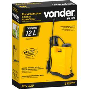 Pulverizador costal agrícola 12 litros, PCV 120 VONDER PLUS