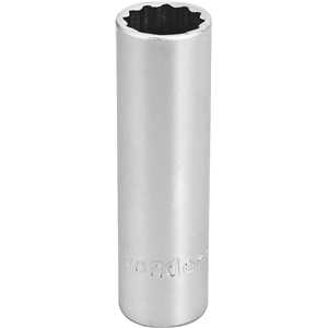 Soquete estriado longo, com encaixe de 1/2", 12 mm, VONDER