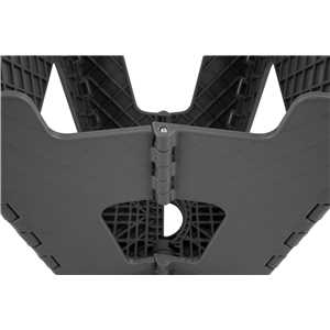 Banqueta plástica dobrável, cinza, altura 360 mm, VONDER