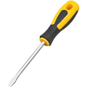 Chave de fenda 1/4" x 4", aço cromo vanádio, cabo emborrachado, VONDER PLUS