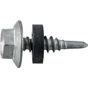 Parafuso autobrocante sextavado com acabamento tipo Dacromet, cabeça flangeada, 4,8 mm x 3/4", VONDER