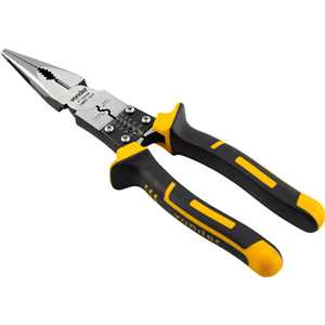 Alicate bico meia-cana reto 9", para eletricista, multifunção, com isolação até 1.000 V, VONDER