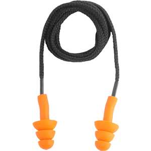 Protetor auditivo tipo plug, de silicone, com cordão em algodão, VONDER