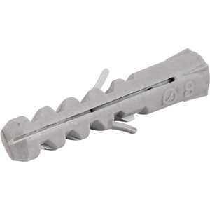 Bucha de nylon para fixação 8 mm, cartela com 10 peças, VONDER