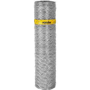 Tela metálica hexagonal, mangueirão, malha 3", 18 BWG x 1 m, com 50 m,  VONDER