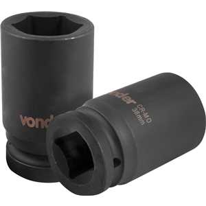 Soquete sextavado longo de impacto, 38 mm, encaixe de 1", VONDER