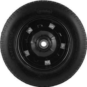 Roda completa com pneu maciço aro 8", furo de 3/4", capacidade 100 kg, VONDER