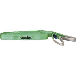 Cinta para elevação de cargas 7:1, 5,0 m, 2,0 tf, verde, CE 250, VONDER